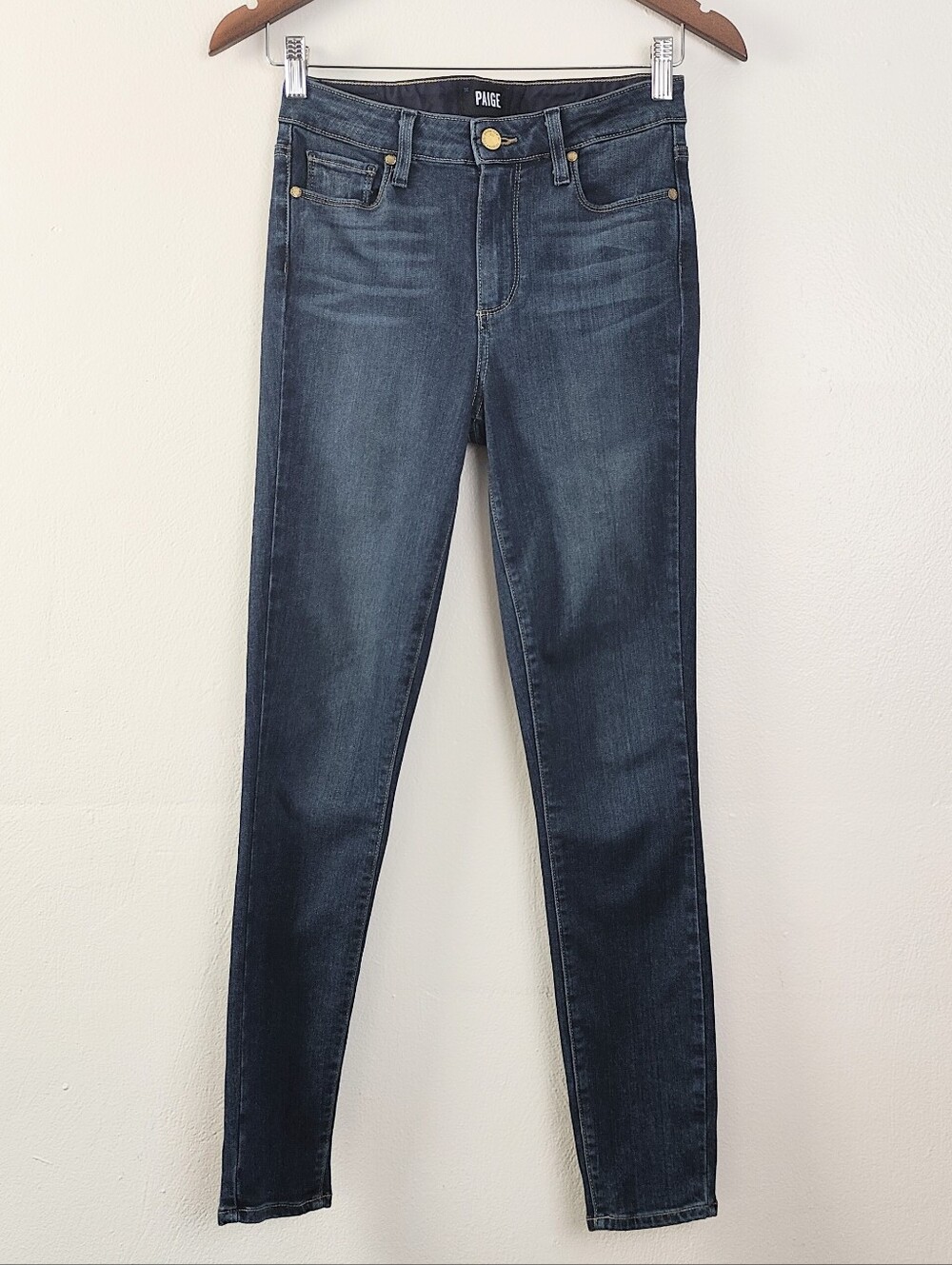 Paige Hoxton Ankle Jeans Size 26 Dark Wash Made In USA Skinny Jeans